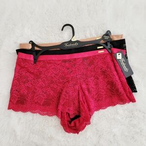 FREDERICKS OF HOLLYWOOD 3-PACK LACE CHEEKY SIZE 2X